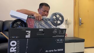 LIOW VIDEO Micro BMW City Kick Scooter 宝马滑板车开箱 [upl. by Keppel]