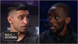 Terence Crawford Amir Khan speak ahead of PPV fight  Max on Boxing [upl. by Akinahc]