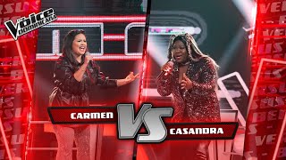 Casandra VS Carmen – quotEn Cambio Noquot  Batallas  The Voice Dominicana 2021 [upl. by Aleciram]