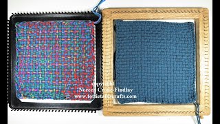 How to Weave with yarn on the 9 inch potholder loom [upl. by Eben]