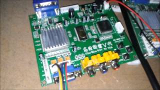 RGBCGAEGAYUV to VGA HD VIDEO CONVERTER BOARD [upl. by Arihat]