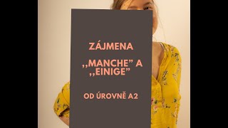 Německý videotip Zájmena manche vs einige [upl. by Eahs]