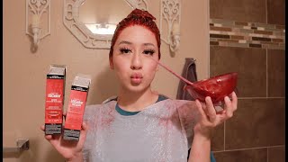 Dying My Hair Red no bleach  LOreal Hicolor quotIntense Redquot amp quotRedquot [upl. by Eyaf]