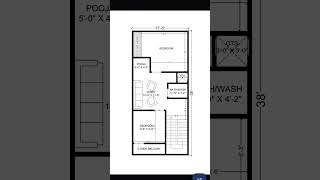 17 x 38 house plan with 2 bhk  650 sqft duplex house plan budgethouse housedesign houseplants [upl. by Anuahs]