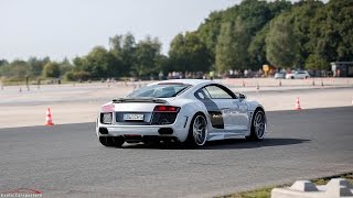 Audi R8 PD GT850 Prior Design Widebody  Drag Races Revs amp Accelerations [upl. by Eydnarb]