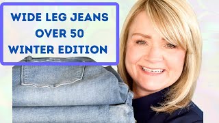 Winter Fashion Styling Wide Leg Jeans for Women Over 50 [upl. by Aitel320]