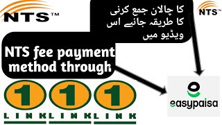 NTS fee payment method 2024  Easypaisa  how to pay NTS challan through easypaisa [upl. by Krik]