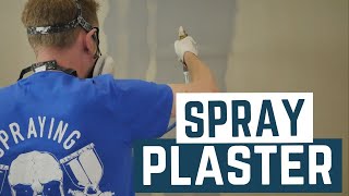 Spray Plaster over wood chip  PaintTech Academy [upl. by Yrome943]