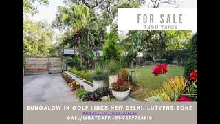 Bungalow for Sale in Golf Links Lutyens Zone Bungalow New Delhi India [upl. by Esinej]