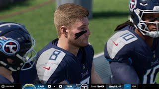 Madden NFL 25  Los Angeles Chargers vs Tennessee Titans  Round 10  Gameplay PS5 [upl. by Atrebla]