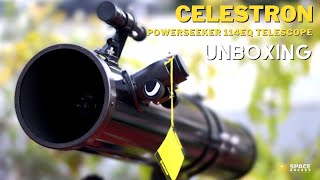 CELESTRON POWERSEEKER 114EQ TELESCOPE  UNBOXING  SPACE ARCADE  MARS  JUPITER  SATURN [upl. by Ocsecnarf]