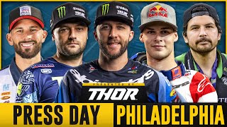 2024 Philadelphia Supercross  Press Day ft Tomac Webb Lawrence [upl. by Pardo]