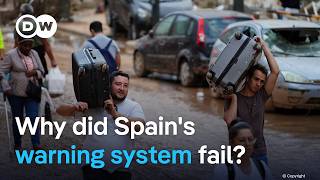 As Spain’s flood death toll rises authorities under fire for warning system failure  DW News [upl. by Janine]