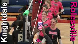 Rolesville vs Knightdale Volleyball 2024 [upl. by Aerehs]