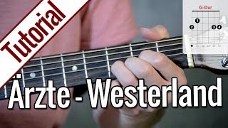 Die Ärzte  Westerland  Gitarren Tutorial Deutsch [upl. by Larianna305]