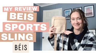 BEIS Sport Sling in Beige  Full review including pockets and flask [upl. by Essex]