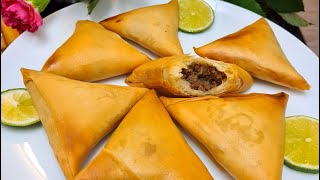 Jinsi ya Kupika Sambusa Za Nyama Tamu Samosa Recipe with English Subtitlessamosa’s [upl. by Ahseym]