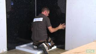 Shower wall panels  How to Install Aquabord TampG  by IPSL [upl. by Nosyla519]