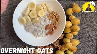 Overnight oats  Easy amp Healthy breakfast ideas [upl. by Ayerdna]