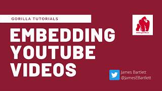 Embedding YouTube Videos in Gorilla Experiments [upl. by Buroker]