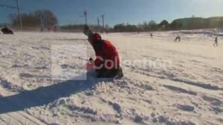 NYWINTER WEATHER KIDS SLEDDING IN ISLANDIA [upl. by Anivahs]