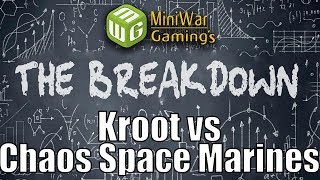 The Breakdown Kroot vs Chaos Space Marines [upl. by Yeca611]