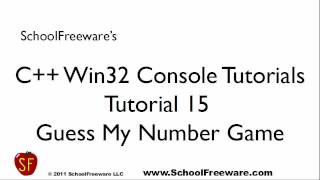 C Win32 Console Tutorial 15  Guess My Number Game [upl. by Idell291]