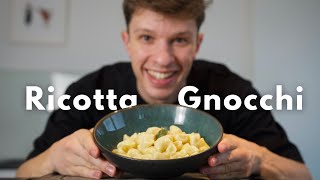 Homemade Ricotta Gnocchi  Italian Recipe [upl. by Arodal]