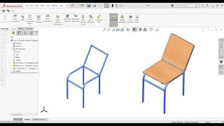 Chair Design step by step In Solidworks [upl. by Jocelin288]