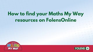 Maths My Way on FolensOnline [upl. by Stella464]