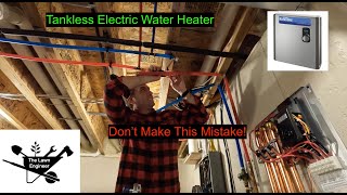 Tankless Electric Water Heater Conversion  RichmondRheem 27 kW [upl. by Zertnom]