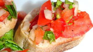 Bruschetta selber machen einfachKochen Rezept Brot Snack [upl. by Yaker328]