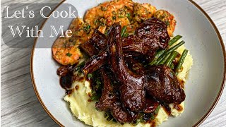 Let’s Cook with Me  Honey Garlic Lamb Chops  Creamy Mashed Potatoes  Green Beans  Baked Shrimp [upl. by Adnamra]