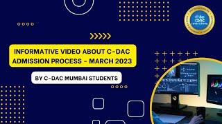 CDAC Admission process of March 2023 Batch Eligibility Criteria  Application details  Preparation [upl. by Hollie]