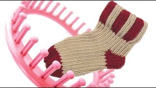 How to knit a sock on a round knitting loom socks [upl. by Klemens708]