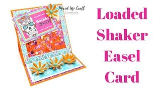 Loaded Shaker Easel Card  Fun Fold Card Tutorial [upl. by Paulette]