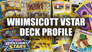 Whimsicott VSTAR Deck Profile With Shadow Rider Calyrex VMAX Brilliant  Stars Pokemon TCG [upl. by Adnohs]