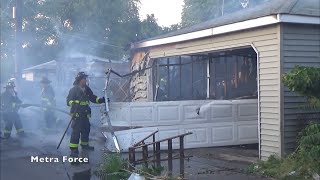 Chicago Fire Dept TwoInvolved Garage Fire [upl. by Bathilda]