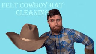 How To Clean A Felt Cowboy Hat [upl. by Gavrilla697]