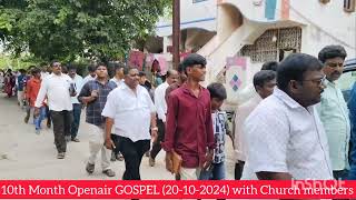 🔴OPENAIR GOSPEL 20102024 WITH CHURCH CONGREGATION bethanychurchnarasaraopet5648 [upl. by Gitlow514]