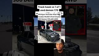 AWD Demon 170 vs 900Hp TrackHawk🤯 youtubeshorts racing [upl. by Suoirred]