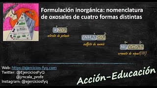 Nomenclatura de oxosales IUPAC 2005 [upl. by Nnyleak374]