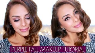 Purple Smokey Eyes ♥ Fall Makeup Tutorial  Annie Jaffrey [upl. by Arrehs]