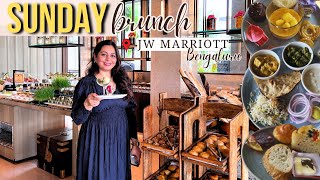 Five Star SUNDAY BRUNCH with over 300 dishes😱biggest JW Marriott Sunday Brunch Buffet in Bengaluru [upl. by Ybanrab]