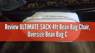 Review ULTIMATE SACK 4ft Bean Bag Chair Oversize Bean Bag Chair for Adults Comfy Chair Bean Bag Co [upl. by Lierbag102]