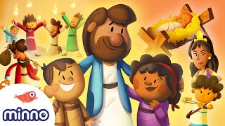 NonStop Bible Stories for Kids  Minno Laugh and Grow Bible for Kids [upl. by Yojal]