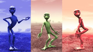 Dame tu cosita VS Funny alien VS Alien dance VS Green alien challenge dametucosita [upl. by Ardnazil]