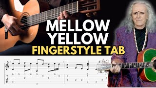 Mellow Yellow Fingerstyle Tab  Donovan [upl. by Lugo]