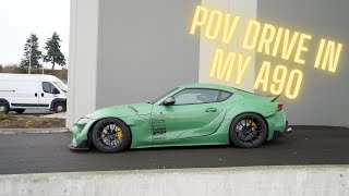 MANUAL A90 SUPRA POV DRIVE 4K  RAW EXHAUST SOUNDS  HEAVILY MODIFIED [upl. by Eimaj]