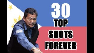 30 TOP SHOTS FOREVER With Magician Efren Bata Reyes [upl. by Mcdade]